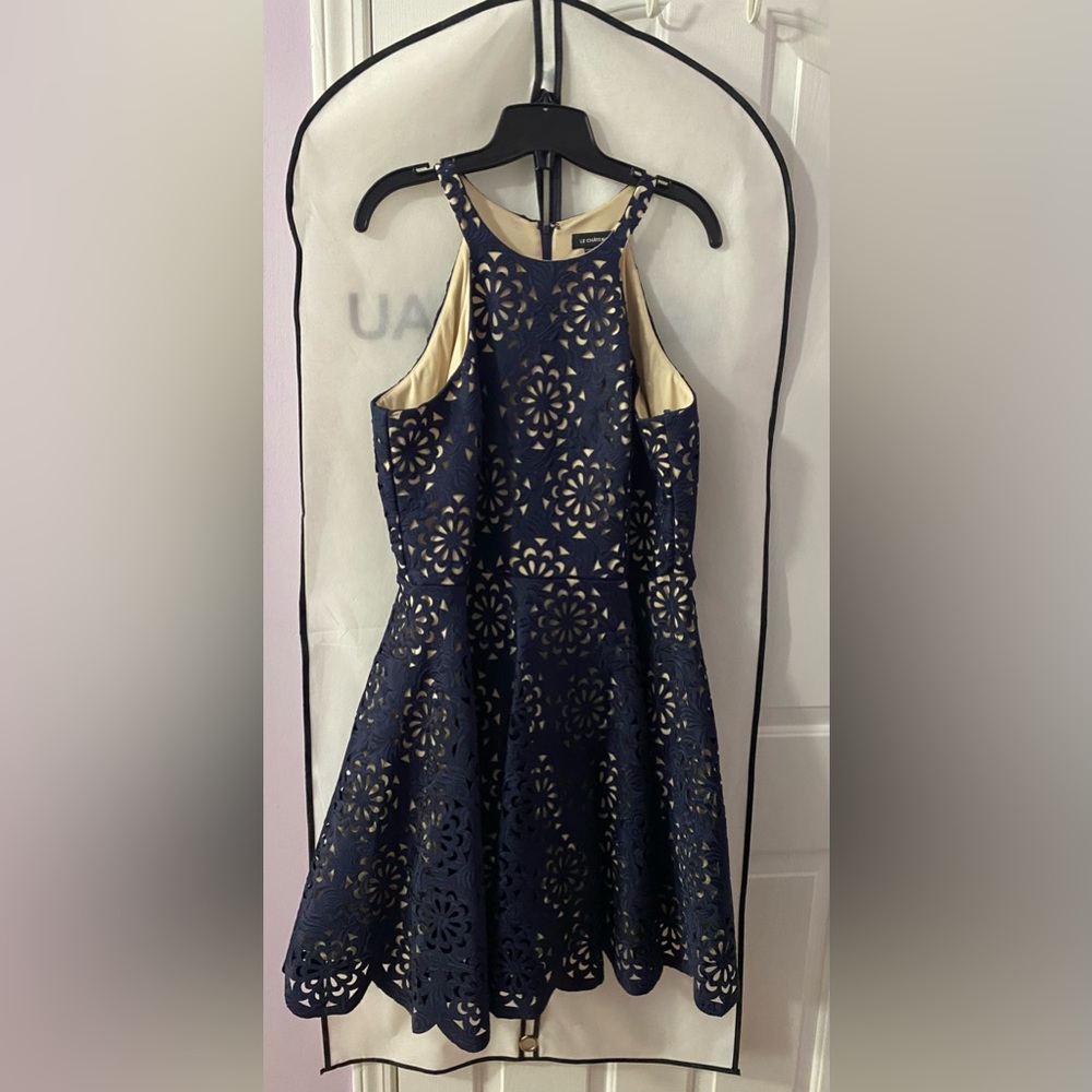 Le Chateau | Sleeveless Halter Dress | Navy | size xxl